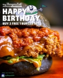 Redeem your Birthday buy 3 Free 1 Burger Set deal at myBurgerLab