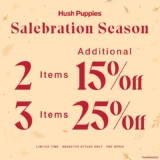 Hush Puppies Footwear Year End Sale up to 25% Off @ Design Village Outlet Mall