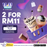 Tealive’s 11.11 Promo 2023 : get 2 drinks for RM11