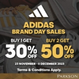 Adidas Brand Day up to 50% Off Sale at Parkson