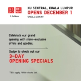 UNIQLO NU Sentral Outlet Opening Freebies Giveaways
