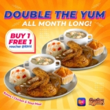 Kenny Rogers ROASTERS: Score Double The Delights with BUY 1 FREE 1 Kenny’s Chicken & Soup Meal Voucher Offer at Just RM4 on Lazada