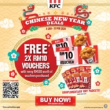 KFC : Enjoy FREE Vouchers This Chinese New Year 2024