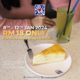 Nadeje Luscious Mille Crepe and Drink Pairing: Indulge for just RM 18 – January 2024 Special Offer