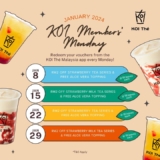 KOI Thé Malaysia Offers Exclusive Member Mondays with Great Discounts and Free Toppings, January 2024