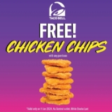 Taco Bell NU Sentral Outlet: Enjoy FREE Chicken Chips worth RM12.90 with Any Purchase on 11th January 2024