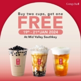 Gong Cha Mid Valley Southkey Outlet Opening with Three-for-Two Drink Promotion!