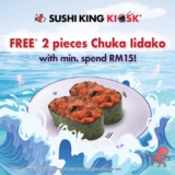 Sushi King Kiosks Offering Free 2pcs Chuka Iidako in January 2024