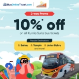Bus Online Ticket Offers: Get 10% Off Kurnia Suria 2-way Bus Tickets January 2024