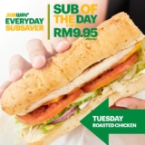 Experience Subway’s Everyday Sub Saver and Delight in The Savoury Roasted Chicken on Every Tuesday