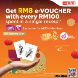 Soar Your Savings With AEON BiG this CNY: RM8 e-Voucher Offer in Jan 2024!