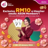 AEON Free RM10 Vouchers on 20 – 21 Jan 2024