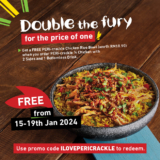 Nando’s FREE PERi-crackle Chicken Rice Bowl (worth RM18.90) on 15th – 19th January 2024