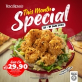 Tony Roma’s Kickin Shrimp for only RM29.90 on January 2024