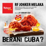 Richeese Factory Jonker Opening 50% discount for the purchase of combo 2 Flying Chicken or Combo 2 Richicken Promotion