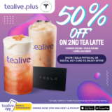 Tealive Exclusive 50% Off on Second Tea Latte for Tesla Owners