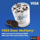 McDonald’s Limited-Time Offer: Free OREO McFlurry with VISA Card Purchases!