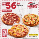 Pizza Hut 3 regular pizzas for just RM56.90