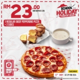 Pizza Hut regular pizza & 2 sides for only RM23