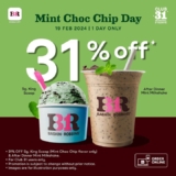 Baskin Robbins Mint Chocolate Chip Madness: Enjoy 31% OFF on 19 Feb for Club 31 Members!
