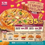 US Pizza Asam Laksa Pizza at only RM28 in Celebrating CNY 2024