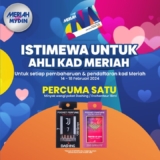MYDIN Subang Jaya Offers apply or renew your Meriah Card and get Dashing / Enchanteur pocket perfume for FREE