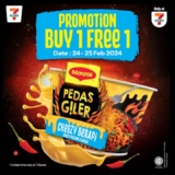 7-Eleven: Buy 1 Get 1 FREE Maggi Pedas Giler Cheese 94g on February 2024