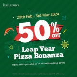 Italiannies Pizza Bonanza: 50% OFF Leap Year 2024 Promo