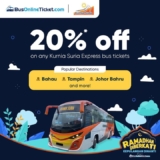 Bus Online Ticket x Kurnia Suria Express Bus Tickets Extra 20% Off Promotion