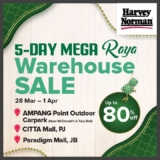 Harvey Norman’s Mega Raya Warehouse Sale – Up to 80% Off! Don’t Miss Out | March 2024 Promo