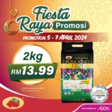 AEON Hari Raya Offer 2024: Get Cap Rambutan Pusa King Basmathi 1121 (Steamed) 2KG for RM13.99!