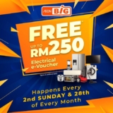 Unwrap Savings at AEON BiG with a FREE E-voucher up to RM250 on Electrical Goods – April 2024
