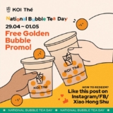 KOI Thé Malaysia Celebrates National Bubble Tea Day with FREE Golden Bubbles Promo 2024