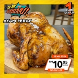 AEON BiG marinated chicken at a special price of RM10.95 per piece Promotion