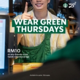 Starbucks June 2024 Promo: Wear Green Thursdays for RM10 Off Grande Handcrafted Beverages!