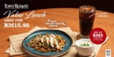 Affordable Lunch Deals at Tony Roma’s – Starting from RM15.90 Promo 2024