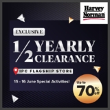 Don’t Miss Harvey Norman’s Exclusive 1/2 Yearly Clearance at IPC Flagship Store – June 15 & 16, 2024!