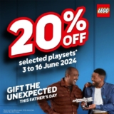Last Chance to Save 20% on LEGO® Playsets for Father’s Day!