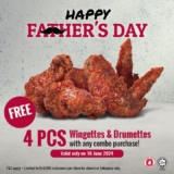 Celebrate Father’s Day 2024 with 4Fingers Crispy Chicken: Free Wingettes/Drumettes for Dads!