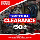 Unmissable Sports Direct Clearance Sale 2024 at Aeon Bandar Dato’ Onn: Up to 50% Off on Top Brands!