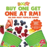 Grand Opening Alert! Celebrate with Boost Juice: Buy 1 Get 1 RM 1 on Boost JuiceORI Most Popular drinks range!