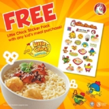 Get Your FREE Little Chick Sticker Pack with Any Kid’s Meal Purchase at The Chicken Rice Shop!