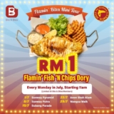 Dive into Deliciousness with RM1 Flamin’ Fish ‘N Chips Dory at The Manhattan FISH MARKET on July 2024