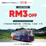 RM3 OFF on ALL CS Travel & Tours Bus Tickets! (July 2024)