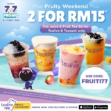 Long Weekend Ready with Tealive 7.7 Fruity Weekend Promo – July 2024