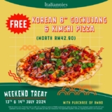 Score a FREE Korean Pizza at Italiannies This July 2024!
