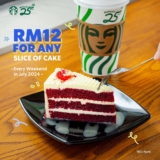 Starbucks Slice of Happiness: RM12 Cake Weekends This July 2024