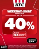 KFC App-Clusive Deals: Up to 40% Savings & 2x Reward Points Promotion 2024