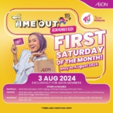 Time Out Day Deals at AEON Stores – August 2024