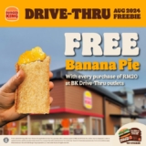 Cruise Through for a Sweet Treat: Free Banana Pie at Burger King Drive-Thru this August 2024!